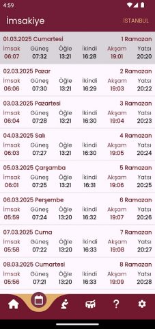 Ramazan İmsakiyesi 2026 для Android — скриншот 2