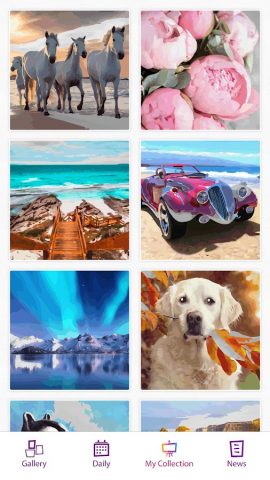 Раскраски по номерам для Android — скриншот 1