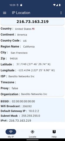 Расположение IP для Android — скриншот 2