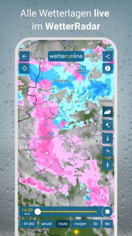 RegenRadar mit Unwetterwarnung для Android — скриншот 1