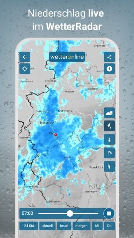 RegenRadar mit Unwetterwarnung для Android — скриншот 2