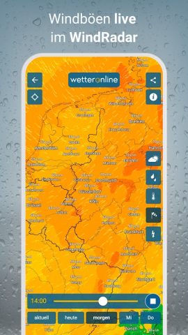 RegenRadar mit Unwetterwarnung для Android — скриншот 3