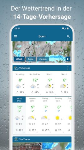 RegenRadar mit Unwetterwarnung для Android — скриншот 5