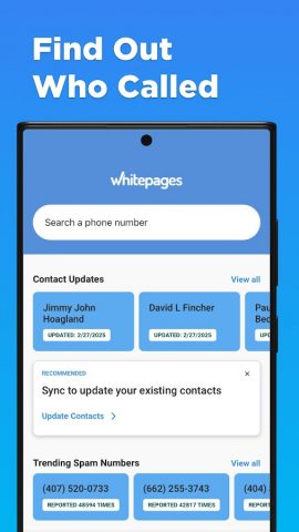 Reverse Phone: Caller ID для Android — скриншот 1
