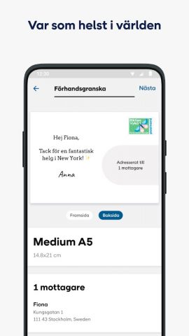 Riktiga Vykort для Android — скриншот 5