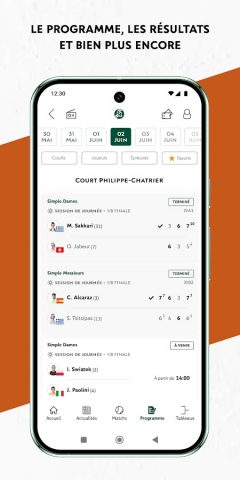 Roland-Garros Officiel для Android — скриншот 5