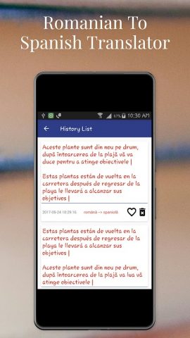 Romanian To Spanish Translator для Android — скриншот 5
