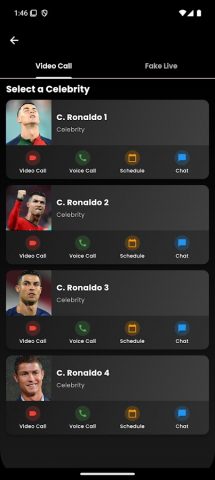 Ronaldo Fake Chat & Video Call для Android — скриншот 4