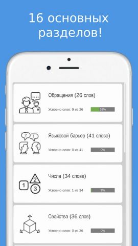 Русско-татарский разговорник для Android — скриншот 1