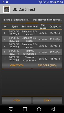 SD Card Test для Android — скриншот 3