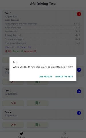 SGI Driving Test для Android — скриншот 3