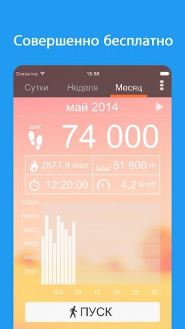 Шагомер: Cчётчик шагов для Android — скриншот 4