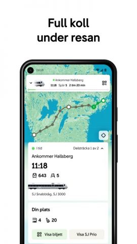 SJ — Biljetter och trafikinfo для Android — скриншот 3
