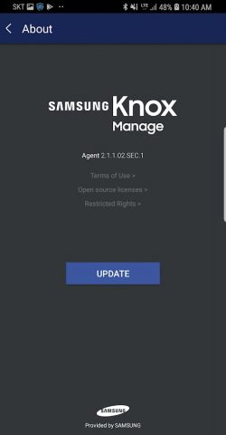 Samsung Knox Manage для Android — скриншот 3