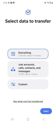 Samsung Smart Switch Mobile для Android — скриншот 3