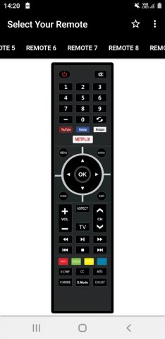 Sanyo TV Remote для Android — скриншот 1
