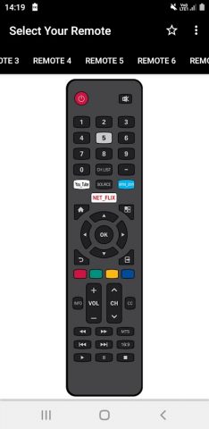 Sanyo TV Remote для Android — скриншот 3