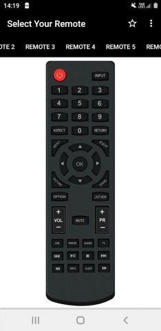 Sanyo TV Remote для Android — скриншот 4