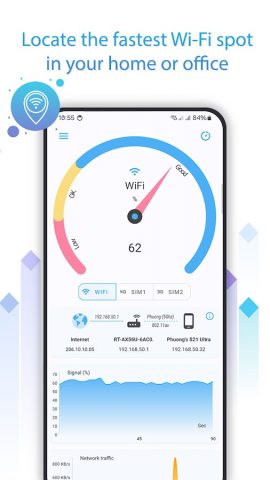 Счетчик силы сигнала WiFi для Android — скриншот 4