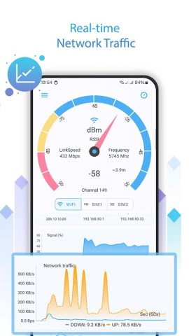 Счетчик силы сигнала WiFi для Android — скриншот 5