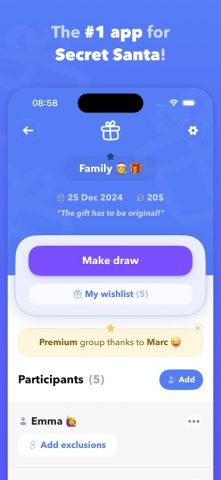 Secret Santa 22: Gift exchange для Android — скриншот 1