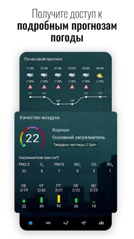 Часы и погода Sense Flip для Android — скриншот 2