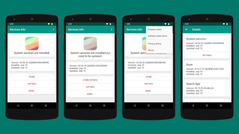 Services Info (Обновлять) для Android — скриншот 5