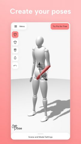 SetPose: 3D Pose Maker для Android — скриншот 4