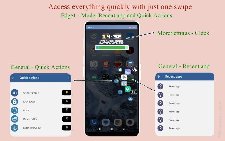 Side bar screen Swiftly Switch для Android — скриншот 5