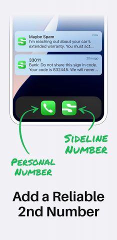 Sideline: 2nd Phone Line App для Android — скриншот 3