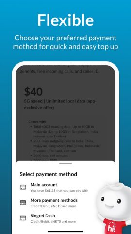 Singtel Prepaid hi!App для Android — скриншот 4