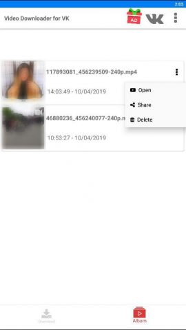 Скачать видео из ВК для Android — скриншот 4