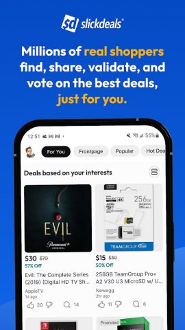 Slickdeals: Deals & Discounts для Android — скриншот 1