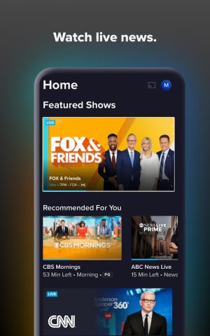 Sling: Live TV + Freestream для Android — скриншот 3
