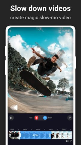 Slow motion — slow mo, fast mo для Android — скриншот 1