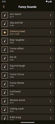 Забавные звуки для Android — скриншот 2
