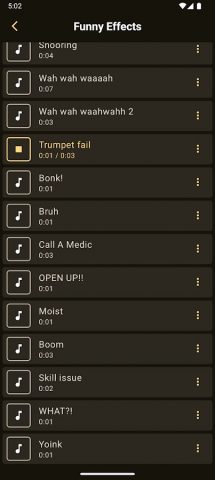 Забавные звуки для Android — скриншот 3