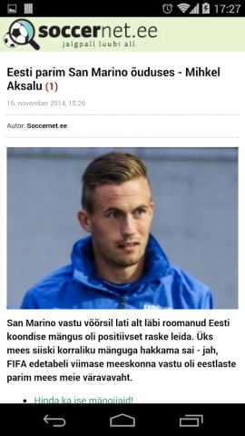 Soccernet для Android — скриншот 2