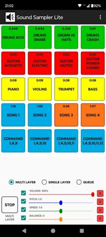 Sound Sampler Lite для Android — скриншот 1