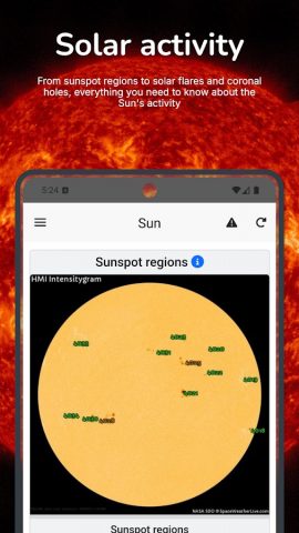 SpaceWeatherLive для Android — скриншот 2