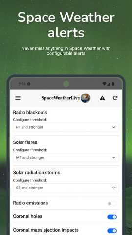 SpaceWeatherLive для Android — скриншот 3