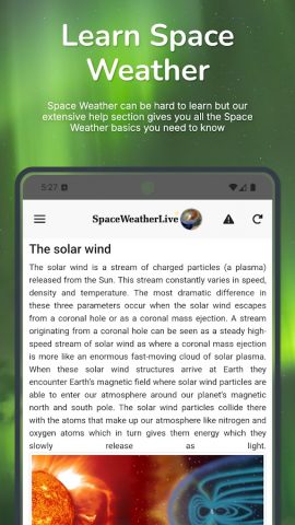 SpaceWeatherLive для Android — скриншот 4