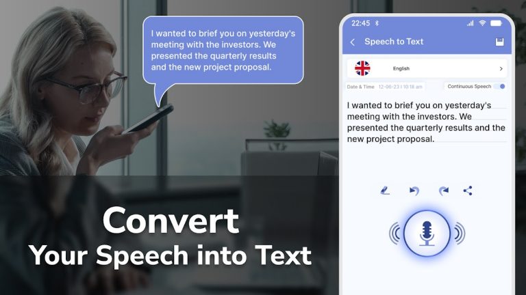 Speech To Text Converter для Android — скриншот 1
