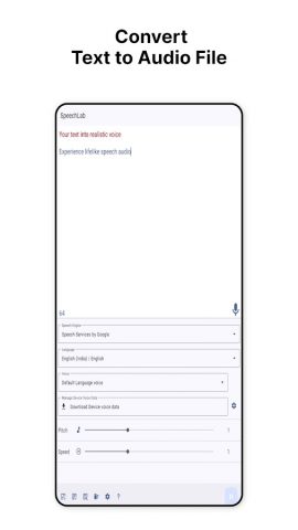SpeechLab — Text To Speech TTS для Android — скриншот 1