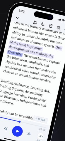 Speechify читалка текст в речь для Android — скриншот 2