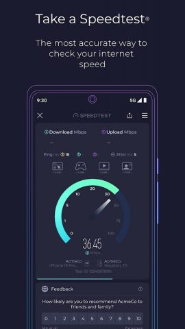 Speedtest от Ookla для Android — скриншот 1