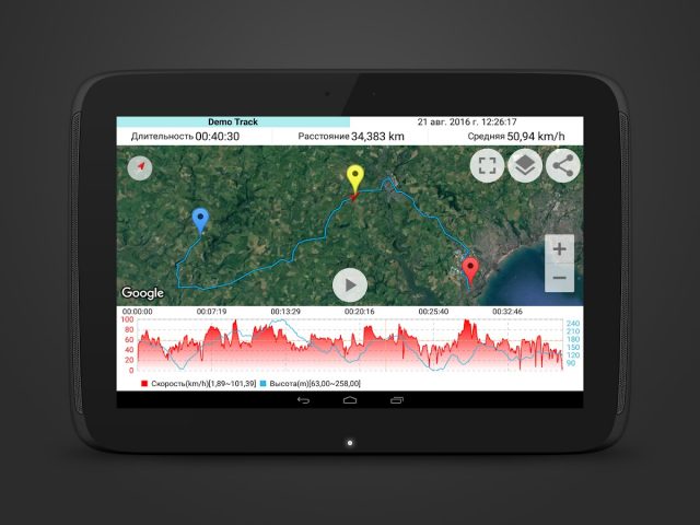 Спидометр GPS для Android — скриншот 1