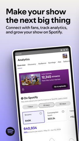 Spotify for Creators для Android — скриншот 1