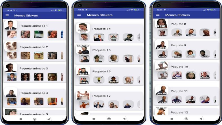 Stickers Con Frases Animados для Android — скриншот 1