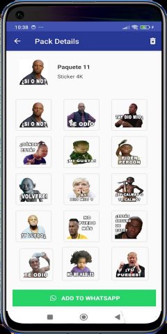 Stickers Con Frases Animados для Android — скриншот 3